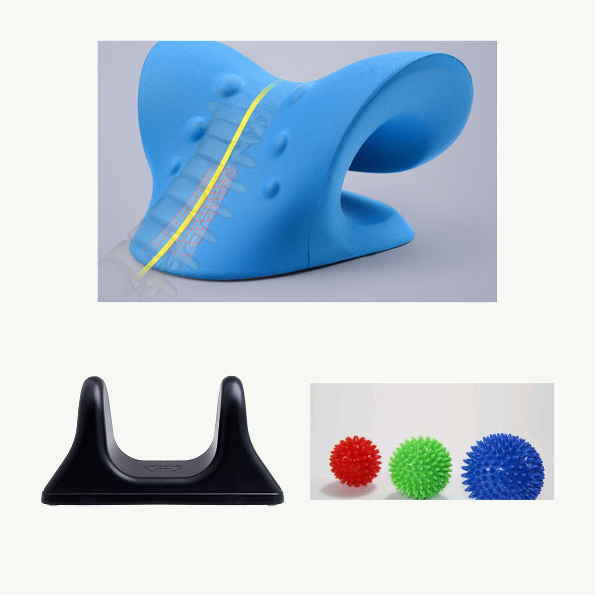 FORGE Desk Recovery Kit: neck and shoulder relaxer, hip flexor release tool and foot recovery massage balls